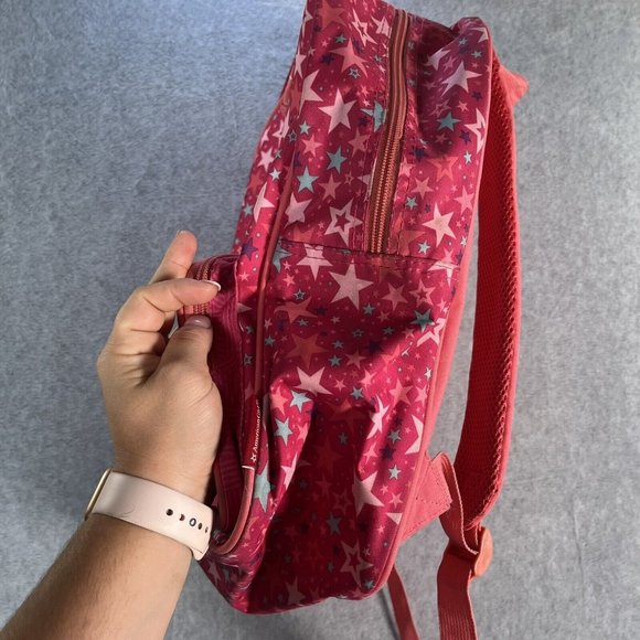American Girl Backpack Pink Teal Purple Stars Geometric Back to School - Picture 11 of 12